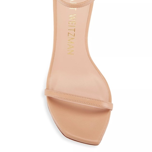 NEW Stuart Weitzman - Nudistcurve 75MM Leather Sandals - Adobe - Picture 4 of 8